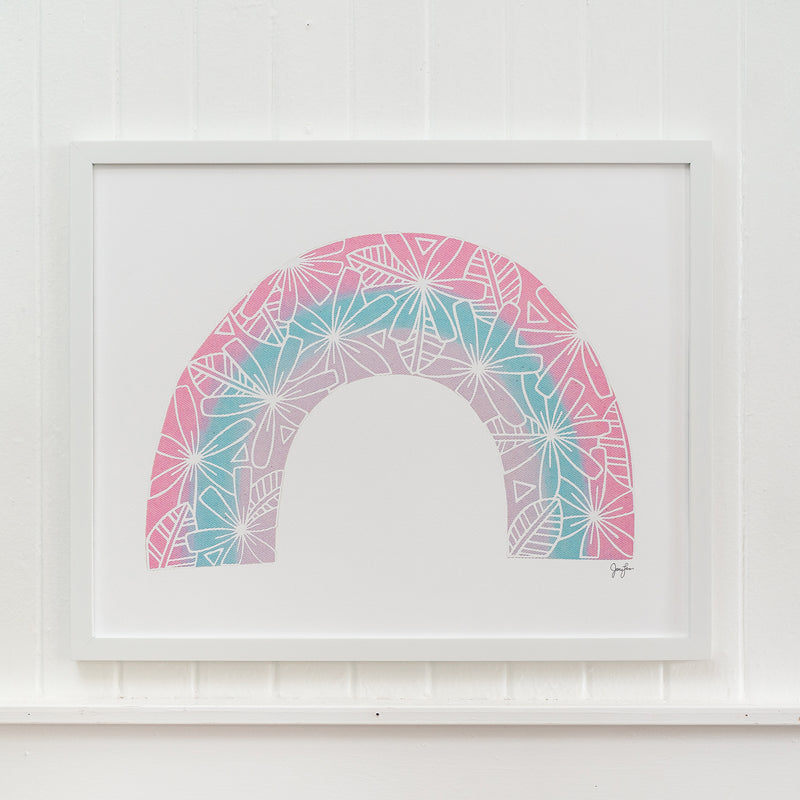Tiare Rainbow Art Print • Pastel Berry Rainbow