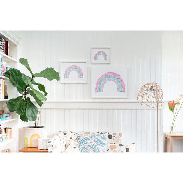 Tiare Rainbow Art Print • Pastel Berry Rainbow