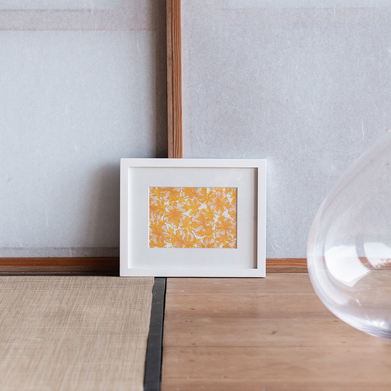 Seaflower Art Print • Mustard over Yellow