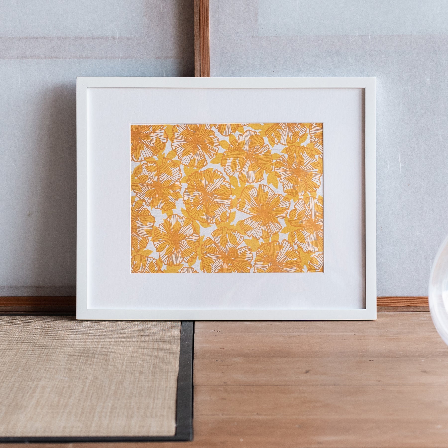Seaflower Art Print • Mustard over Yellow - Jana Lam Hawaii