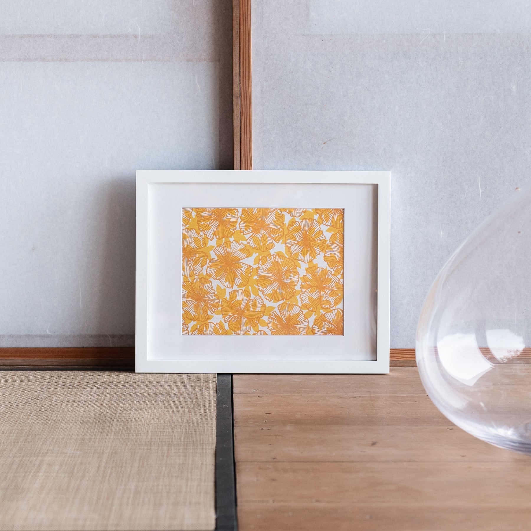 Seaflower Art Print • Mustard over Yellow - Jana Lam Hawaii