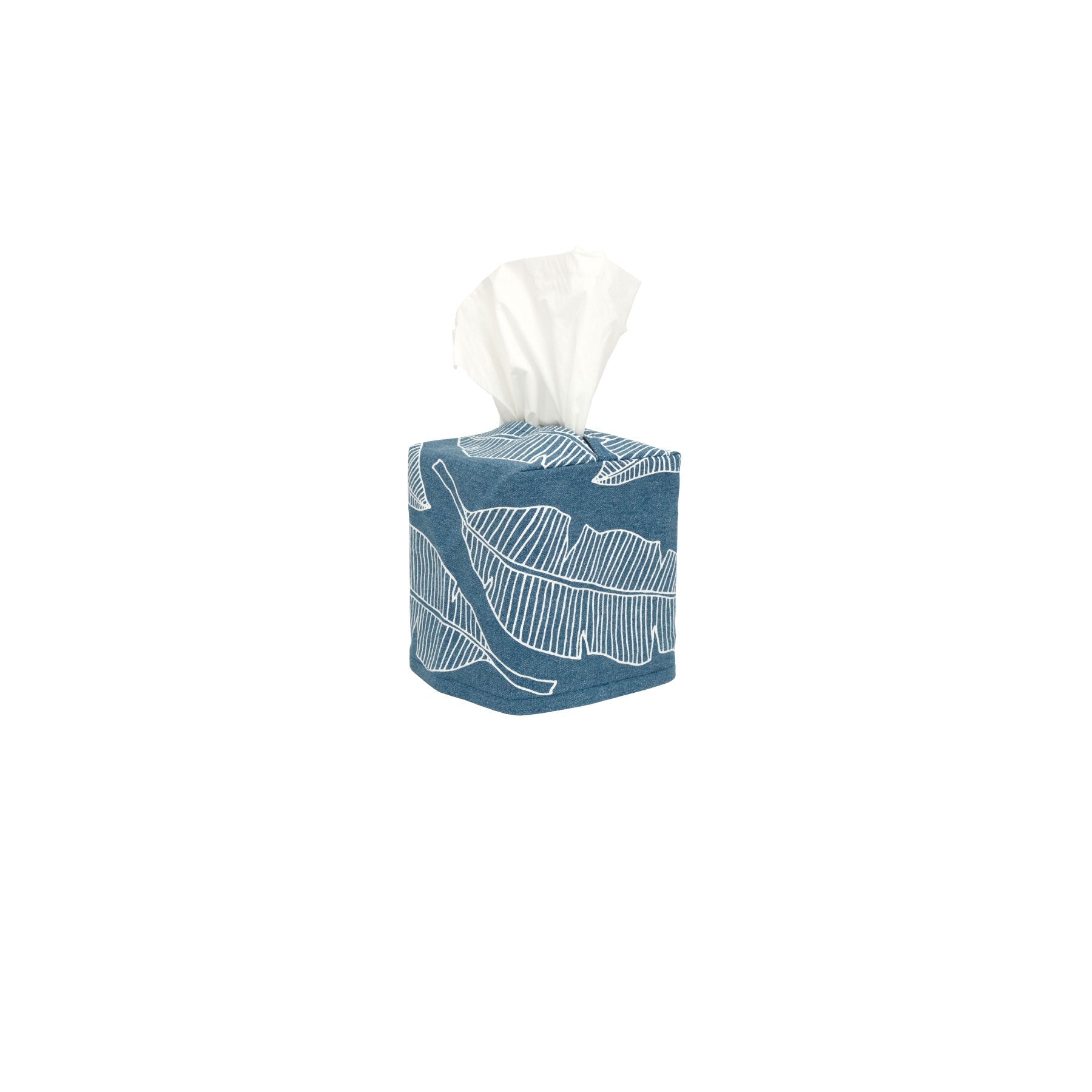 Square Tissue Box Cover • Denim - Jana Lam Hawaii
